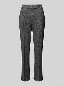 Spodnie materiałowe o kroju slim fit z dodatkiem wiskozy model Jenny TONI czarne damskie EAN 67-26 1213-96