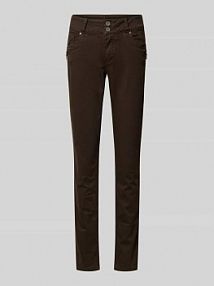 Spodnie skrócone z wpuszczanymi kieszeniami model TUMMYLESS Z CROPPED Buena Vista brązowe damskie EAN 2510-B5897