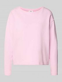 Bluza o kroju relaxed fit z mieszanki bawełny s.Oliver RED LABEL różowa damska EAN 2172335