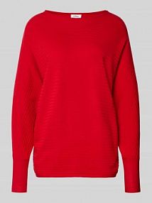 Sweter o kroju relaxed fit z mieszanki wiskozy s.Oliver RED LABEL czerwony damski EAN 2171603