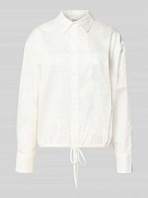 Bluzka koszulowa o kroju relaxed fit z czystej bawełny s.Oliver RED LABEL biała damska EAN 2173087