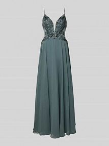 Sukienka wieczorowa z dekoltem w kształcie serca Laona niebieska EAN 24253-0720