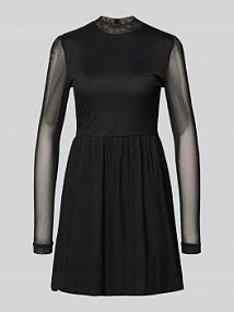 Sukienka mini taliowana z siateczki model ERICA Only czarna EAN 15313155