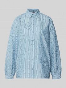 Bluzka koszulowa z listwą guzikową JAKE*S STUDIO WOMAN niebieska damska EAN 74967700501