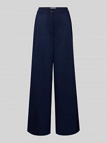 Spodnie w stylu Marleny Dietrich o luźnym kroju z dodatkiem wiskozy Essentiel Antwerp granatowe damskie EAN Insult