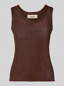 Top z okrągłym dekoltem model Relena MOS MOSH beżowy damski EAN 167280