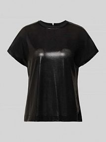 T-shirt z imitacji skóry model Nicola MOS MOSH czarny damski EAN 167520