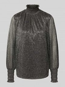 Bluzka ze stójką model Ximena MOS MOSH szara damska EAN 167380