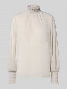 Bluzka ze stójką model Ximena MOS MOSH beżowa damska EAN 167380