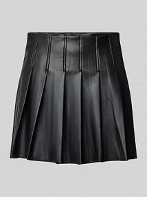 Spódnica z imitacji skóry z plisami model DORIT Only czarna EAN 15371378