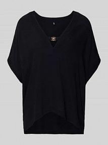 Tunika o kroju loose fit z czystej wiskozy Model 'DOUBLE B' Boss czarna EAN 50557041/00