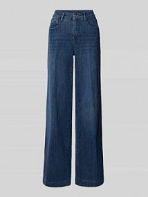 Jeansy z szeroką nogawką model Palazzo MAC niebieskie damskie EAN 378523391