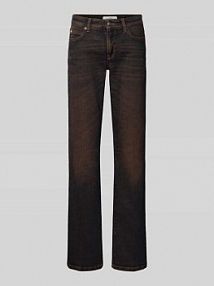 Jeansy o rozkloszowanym kroju z efektem znoszenia model PARIS CAMBIO brązowe damskie EAN 9132001253