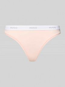 Stringi z mieszanki bawełny model HUGO ID THONG różowe EAN 50557101/00