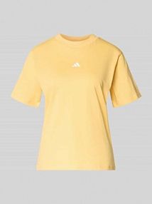 T-shirt o kroju regular fit z nadrukiem z logo adidas Sportswear żółty damski EAN KC5247
