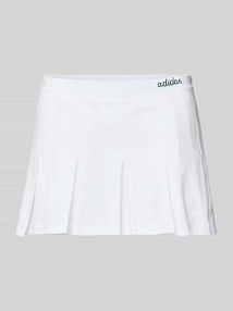 Sportowa spódnica o kroju regular fit z wyhaftowanym logo, model „Ski” adidas Sportswear biała EAN JZ0193