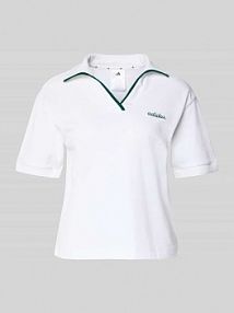 Koszulka polo o kroju regular fit z wyhaftowanym logo adidas Sportswear biała damska EAN JZ0191