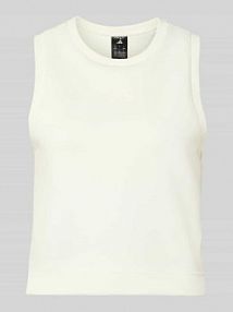 Top z prążkowanym okrągłym dekoltem adidas Sportswear biały damski EAN JV9865