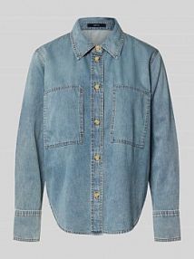 Bluzka jeansowa z materiału stylizowanego na denim model 'Zutie' someday niebieska damska EAN 10469811054383