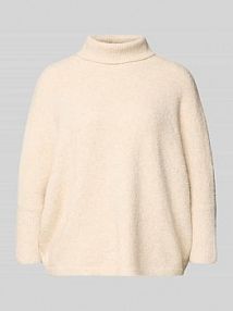 Oversized sweter z golfem z dodatkiem wełny model „Tiola” someday beżowy damski EAN 10464512570100