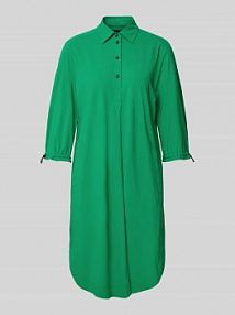 Sukienka koszulowa o długości do kolan z listwą guzikową Marc Cain zielona EAN AR 21.38 J40