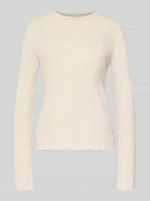 Bluzka o kroju slim fit z długim rękawem i dodatkiem wiskozy s.Oliver RED LABEL beżowa damska EAN 2176302