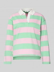 Koszulka polo o kroju Regular Fit z czystej bawełny s.Oliver RED LABEL fioletowa damska EAN 2176536