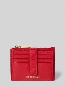 portfel z detal z logo Coccinelle czerwony damski EAN E2MW5172701