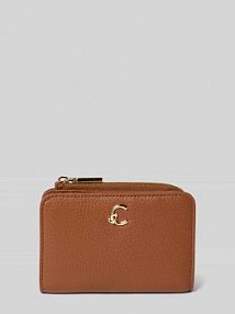 portfel z detal z logo Coccinelle brązowy damski EAN E2SSL11D121