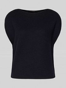 Sweter z dzianiny z okrągłym dekoltem Windsor granatowy damski EAN 30101558