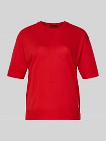 T-shirt relaxed fit z aplikacją z logo Windsor czerwony damski EAN 30031041