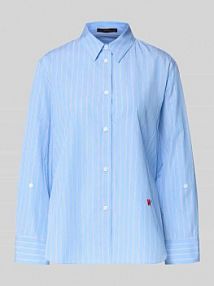 Bluzka koszulowa z listwą guzikową Windsor niebieska damska EAN 30100618