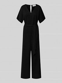 Kombinezon z wiązanym paskiem model Renata GUIDO MARIA KRETSCHMER WOMAN czarny EAN GMK5078001