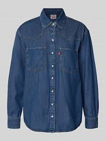 Bluzka koszulowa w denimowym wyglądzie Levis niebieska damska EAN A72440007