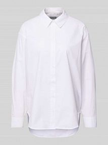 Bluzka koszulowa o kroju relaxed fit z czystej bawełny model JAMBERS Essentiel Antwerp niebieska damska EAN Jambers