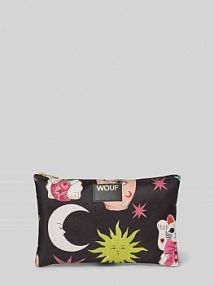 Kosmetyczka z naszywką z logo model Fortuna WOUF czarna EAN PXL250011