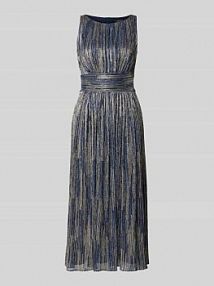 Sukienka koktajlowa z okrągłym dekoltem Swing niebieska EAN 5AI21700