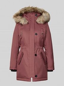 Parka kroju shaped fit z naszywką z logo model IRIS Only różowa EAN 15304625