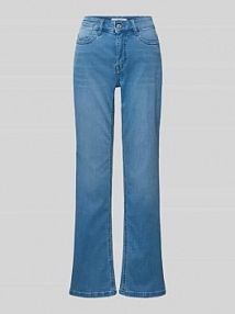 Jeansy z 5 kieszeniami model Laura MAC niebieskie damskie EAN 387L522590