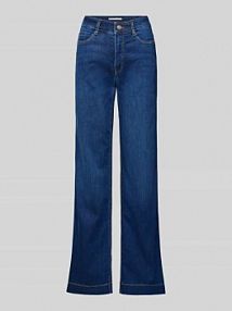 Jeansy z szerokimi nogawkami i 5 kieszeniami MAC niebieskie damskie EAN 387L522890