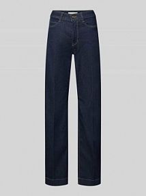 Jeansy z 5 kieszeniami o kroju wide fit MAC niebieskie damskie EAN 387L522890