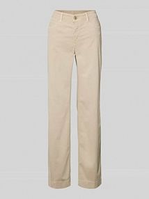Jeansy w kroju loose fit z 5 kieszeni MAC beżowe damskie EAN 351L544100