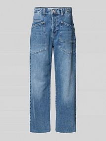 Jeansy w kroju baggy z 5 kieszeni MAC niebieskie damskie EAN 361231490