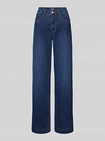Jeansy z szerokimi nogawkami z 5 kieszeniami MAC niebieskie damskie EAN 391L523390