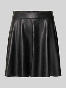 Spódnica mini o rozkloszowanym kroju z imitacji skóry model LUNA Only czarna EAN 15356642