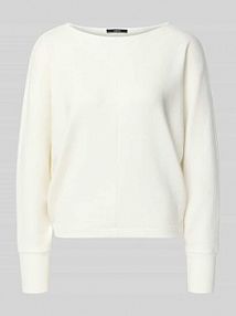 Sweter z dzianiny z dekoltem w łódkę model UTIBBY someday biały damski EAN 10490313670100