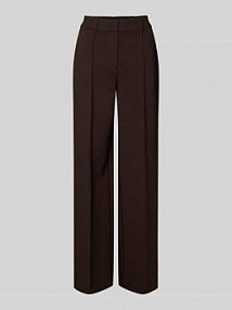 Spodnie materiałowe z wpuszczanymi kieszeniami w stylu francuskim model CATSBY someday brązowe damskie EAN 10486013663390