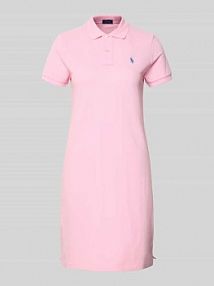 Sukienka mini z wyhaftowanym logo model 'Polo' Polo Ralph Lauren różowa EAN 211799490