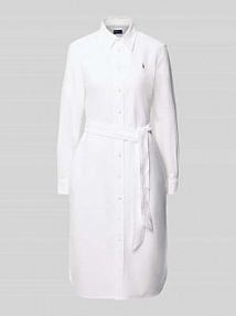 Sukienka koszulowa z listwą guzikową Polo Ralph Lauren biała EAN 211928804