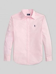 Bluzka koszulowa o kroju slim fit z czystej bawełny Polo Ralph Lauren różowa damska EAN 211A92177